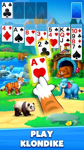 Solitaire Zoo  [МОД Все открыто] Screenshot 1