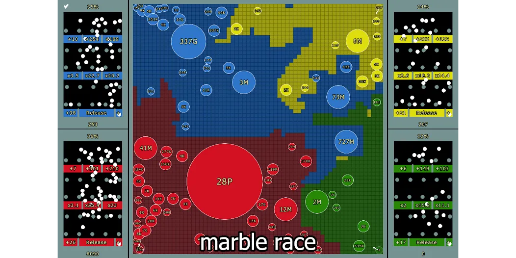 Marble Race and Territory War (Марбл Рейс и Территориальная Война)  [МОД Unlimited Money] Screenshot 1