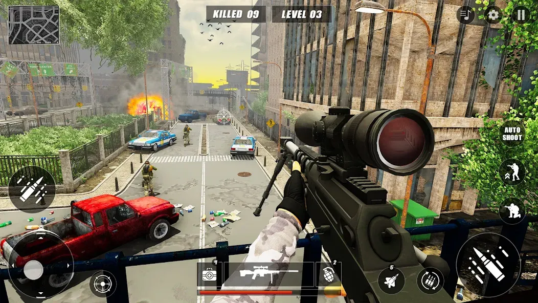 Code of Sniper 3D Gun Shooting  [МОД Бесконечные деньги] Screenshot 4