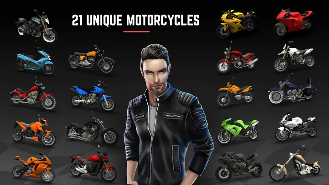 Racing Fever: Moto (Рейсинг Фивер)  [МОД Бесконечные монеты] Screenshot 2