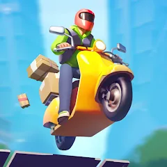 Скачать взлом Moto City: Mad Bike Delivery (Мото Сити)  [МОД Mega Pack] - стабильная версия apk на Андроид