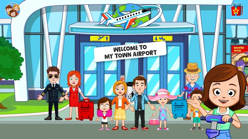 My Town Airport games for kids (Май Таун)  [МОД Unlocked] Screenshot 1