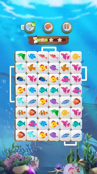 Mahjong Connect Fish World (Мацзян Коннект Рыбный Мир)  [МОД Все открыто] Screenshot 3