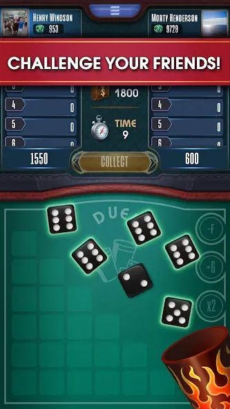 Farkle online 10000 Dice Game  [МОД Много денег] Screenshot 3