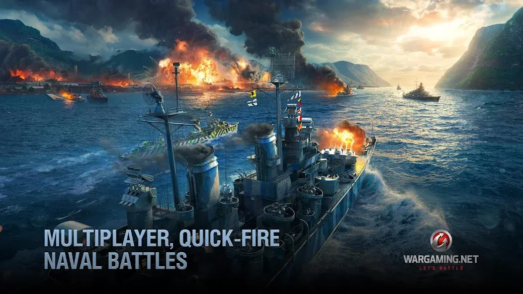 World of Warships Blitz War (Ворлд оф Варшипс Блиц Вар)  [МОД Mega Pack] Screenshot 4