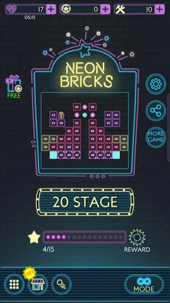 Neon bricks  [МОД Mega Pack] Screenshot 1