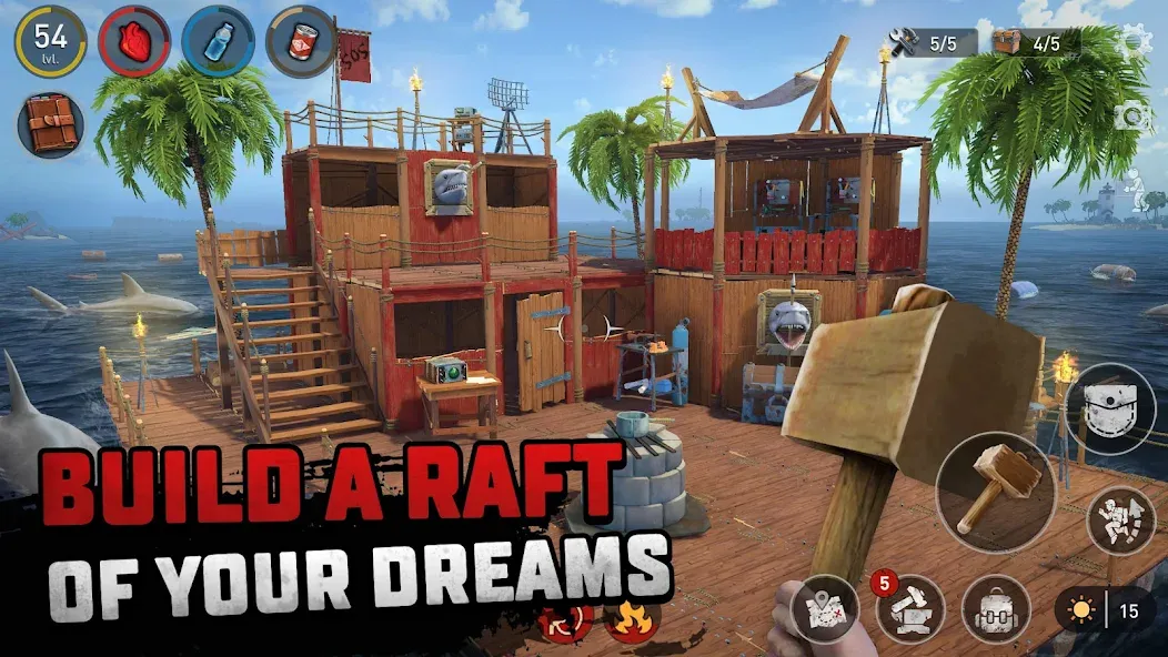 Raft® Survival - Ocean Nomad (Рафт)  [МОД Бесконечные монеты] Screenshot 5