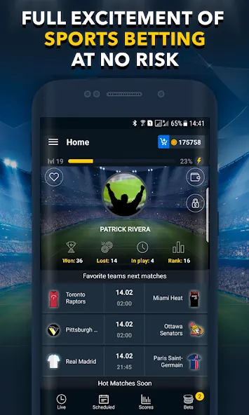 Sports Betting Game - BETUP  [МОД Unlocked] Screenshot 2