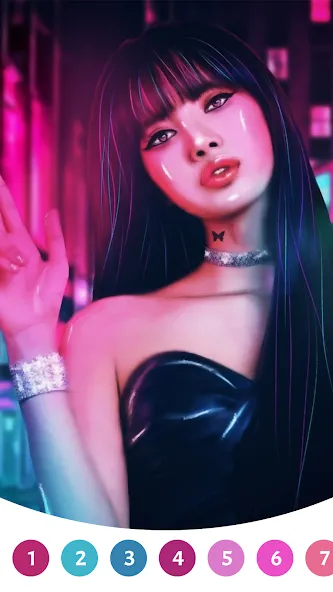 BlackPink Paint by Number (БлэкПинк Раскраска по номерам)  [МОД Меню] Screenshot 1