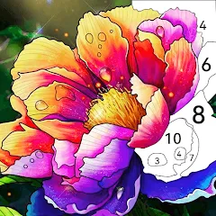 Взломанная Tap Color by Number - Coloring  [МОД Menu] - последняя версия apk на Андроид