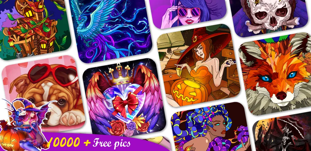 Coloring Book -Paint by Number (Малер Плюс)  [МОД Много денег] Screenshot 1