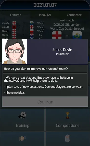 True Football National Manager (Тру Футбол Национальный Менеджер)  [МОД Mega Pack] Screenshot 2