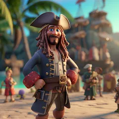 Взлом Pirate Polygon Caribbean Sea (Пиратская Полигон Карибское море)  [МОД Unlocked] - полная версия apk на Андроид