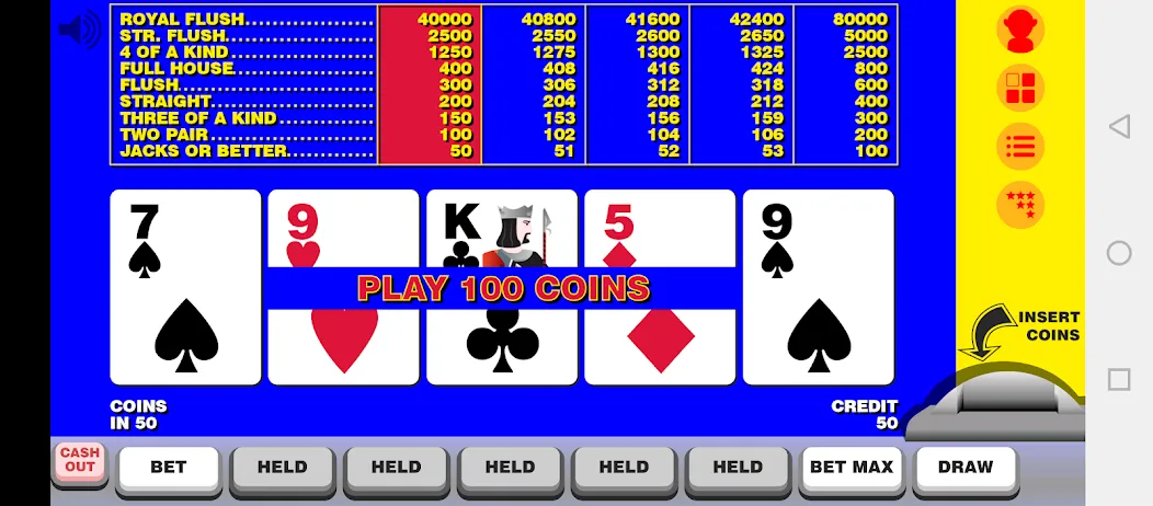 Video Poker with Double Up  [МОД Много монет] Screenshot 1