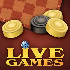 Скачать взломанную Checkers LiveGames online  [МОД Menu] - полная версия apk на Андроид