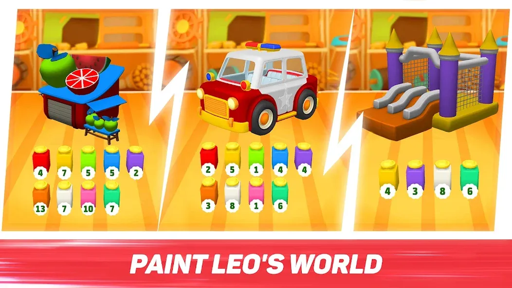 Leo Runner: car games for kids  [МОД Mega Pack] Screenshot 3