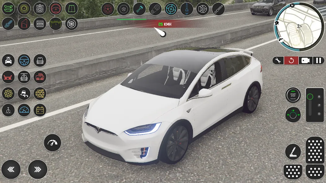 Electric Tesla Model X Driver (Электрический водитель   )  [МОД Все открыто] Screenshot 3